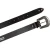 Dark brown leather western belt for women with metal buckle engraved