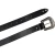 Ceinture western en cuir noir pour femme avec boucle gravé