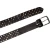 Cintura borchiata in pelle marrone scuro di 3,5 cm unisex