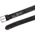 Cintura borchiata in pelle marrone scuro di 3,5 cm unisex