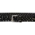 Ceinture cloutée en cuir noir de 3,5 cm unisexe