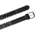 Ceinture cloutée en cuir noir de 3,5 cm unisexe