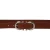 Ceinture en cuir veritable brandy avec boucle rectangulaire en métal classique