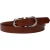 Ceinture en cuir veritable brandy avec boucle rectangulaire en métal classique