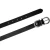 Ceinture en cuir noir faite à la main avec huit boucles en métal