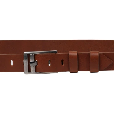 Cinturón de cuero legittimo hebilla rectangular con pasador plano