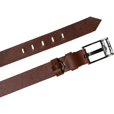 Cinturón de cuero legittimo hebilla rectangular con pasador plano
