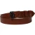 Handmade tan leather belt rectangular buckle with flat pin