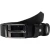 Cinturón de cuero negro hebilla rectangular con pasador plano