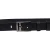 Handmade black leather belt rectangular buckle with flat pin