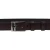 Cinturón de cuero marrón oscuro hebilla rectangular con pasador plano