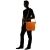 Men's satchel bag in 100% hand crafted with tan calf leather