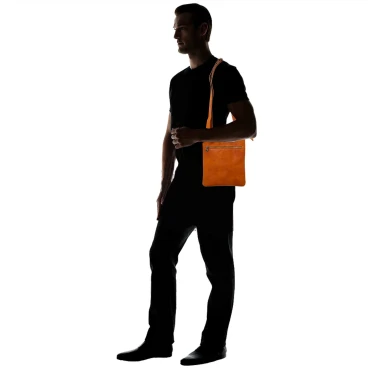 Sac Besace en cuir de vachette véritable fabriqué main en Italie