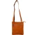 Satchel bag in genuine tan calf leather handmade in Italy