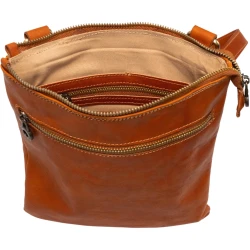 Schultertasche aus echtem Kalbsleder handgefertigt in Italien