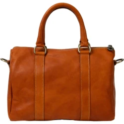 Sac bowling artisanal en cuir de vachette fait main en Toscane