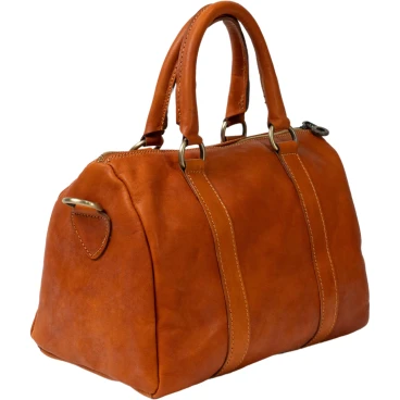 Sac bowling artisanal en cuir de vachette fait main en Toscane