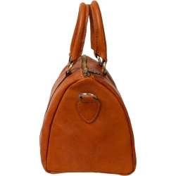 Handcrafted bowling bag in calf leather made in Tuscany