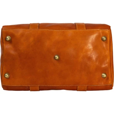 Sac bowling artisanal en cuir de vachette fait main en Toscane