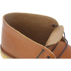 Women's tan leather chukka boots with winter lining