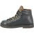 Unisex mountain boot in black leather with crepe sole
