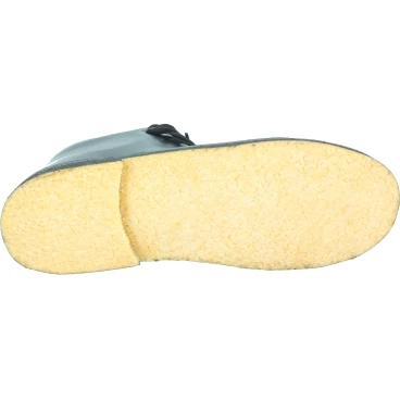 Bota de montaña unisexo en piel color negro con suela de crepe