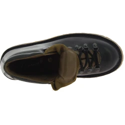Botte de montagne femme en cuir au tannage végétal de couleur noir