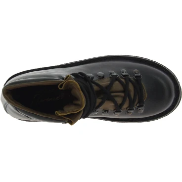 Bergstiefel Damen aus Schwarze Leder mit kreppsohle