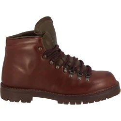 Mountain boot in vegetable-tanned leather in dark brown color