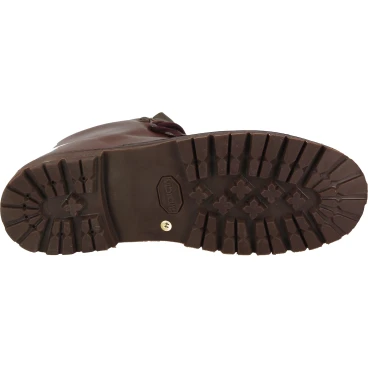 Mountain boot in vegetable-tanned leather in dark brown color