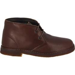Desert boots femme en cuir marron foncé avec doublure d'hiver