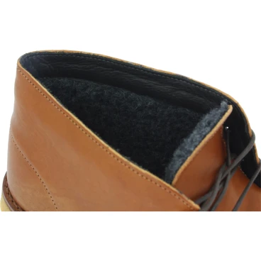 Desert Lederboots Mann braun mit Winterfutter