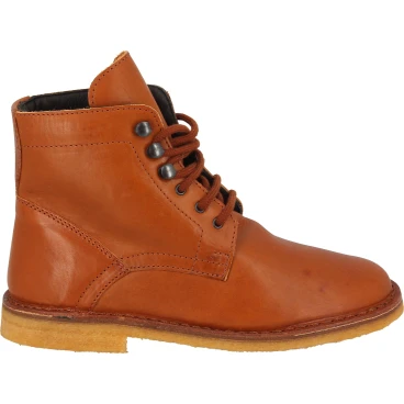 Bottines femme en cuir marron artisanales avec doublure d'hiver