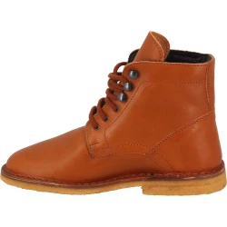 Botines para mujer de cuero marron con forro de invierno