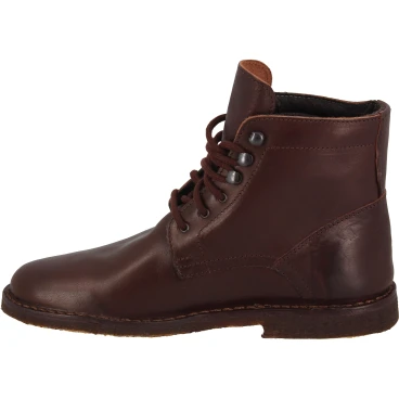 Bottines homme en cuir marron foncé artisanales avec doublure d'hiver