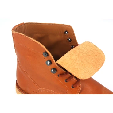 Botines para hombre de cuero marrón con forro de invierno