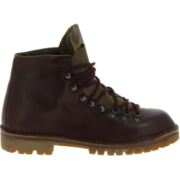 Bergschuhe aus dunkelbraunem pflanzlich gegerbtem Leder