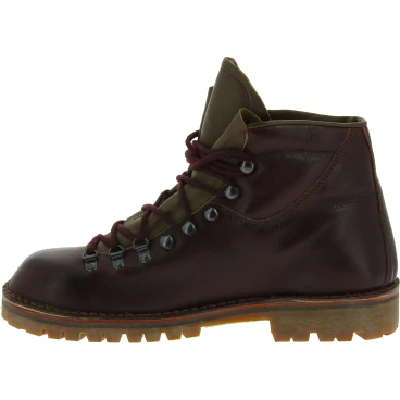 Bergschuhe aus dunkelbraunem pflanzlich gegerbtem Leder