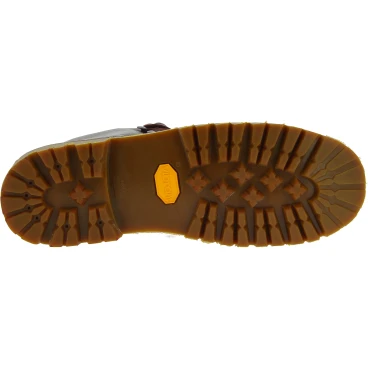 Handmade hiking boots in dark brown vegetable-tanned leather