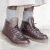 Handmade hiking boots in dark brown vegetable-tanned leather