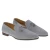 Gray suede tassel loafer handmade by Fratelli Borgioli