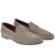 Penny loafer in gray nubuck leather handmade by Fratelli Borgioli