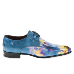 Psychedelic patent leather ceremonial derby - Fratelli Borgioli - Italian craftsmanship