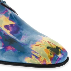 Derby d'apparat en cuir verni psychédélique - Fratelli Borgioli - Artisanat italien