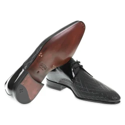 Formelle Schuhe aus Lackleder mit Rautenmuster – Fratelli Borgioli – italienische Handwerkskunst