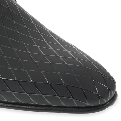 Chaussures formelles en cuir verni imprimé diamant - Fratelli Borgioli - Artisanat italien