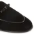Belgian loafer in black velvet and patent leather handmade by Fratelli Borgioli