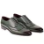 Chaussures richelieu pour hommes en cuir vert teint à la main par Fratelli Borgioli