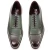 Chaussures richelieu pour hommes en cuir vert teint à la main par Fratelli Borgioli