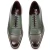 Zapatos oxford para hombre en piel verde teñida a mano de Fratelli Borgioli